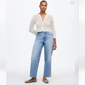 NWT Madewell Women's  The Curvy Perfect Vintage Wide-Leg Crop Jean Sz 27 $148